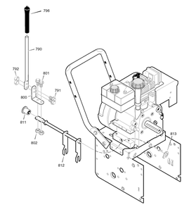 Shift Yoke Diagram and Parts List for 1695505-18-2830-29 2008 Briggs and Stratton Snow Blower